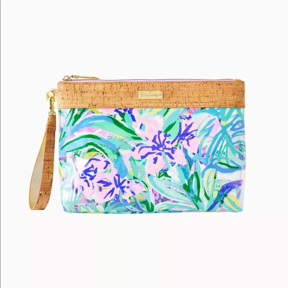 Lilly Pulitzer Pouch NEW! NEVER USED! Clear Mermaid in the Shade